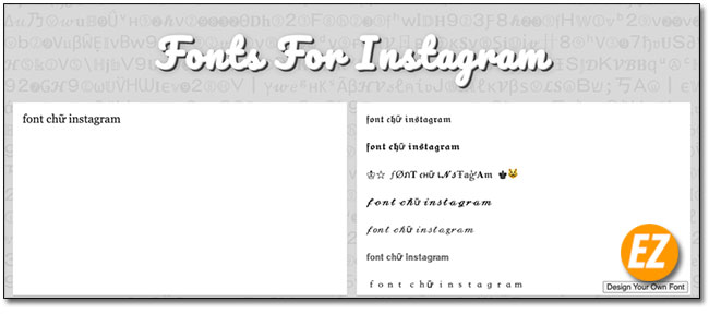 Web font for instagram