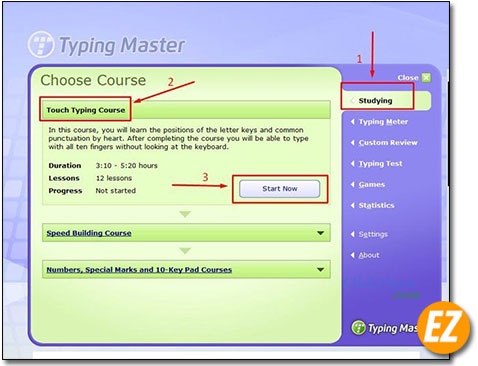 Phần mềm luyện gõ 10 ngón Typing Master