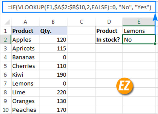 Hàm if kết hợp Vlookup trong Excel