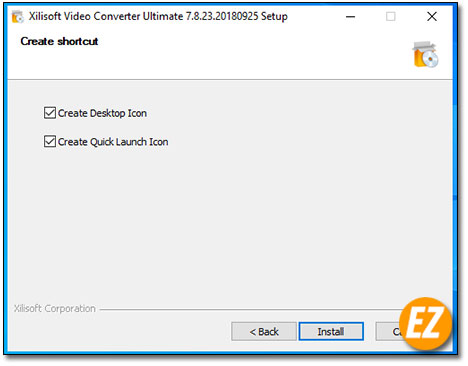 Tuỳ chọn tạo icon của phần mềm Xilisoft Video Converter Ultimate 7 Full