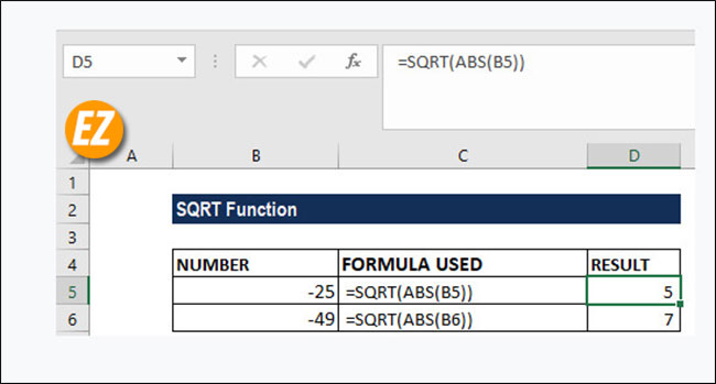 Hàm căn bậc 2 trong Excel