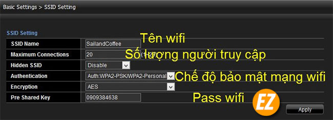 Hướng dẫn đổi mật khẩu wifi