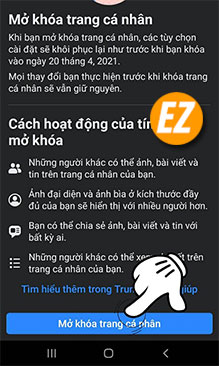 cách khóa trang cá nhân Facebook