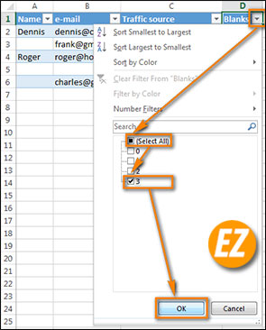 Hướng dẫn xóa tất cả các những dòng trống trong File Excel.