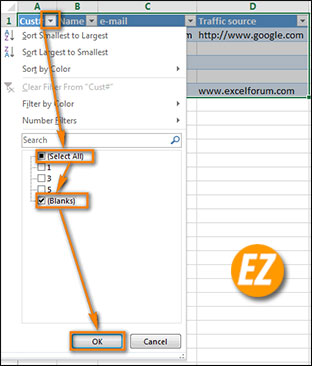 Hướng dẫn xóa tất cả các những dòng trống trong File Excel.