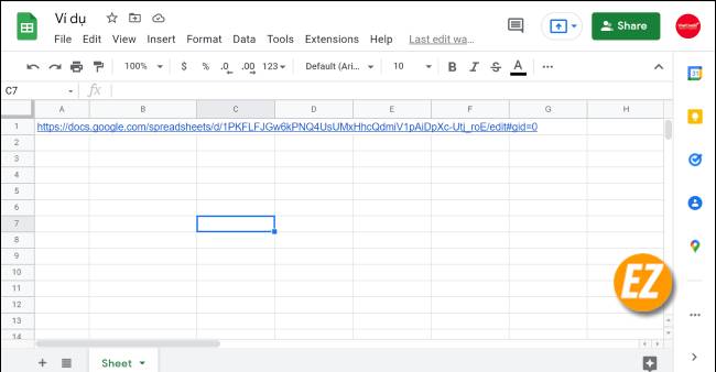 Cách dùng hàm Importrange trong Google Sheets