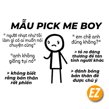 Pick me là gì? pick me boy, pick me girl là gì?