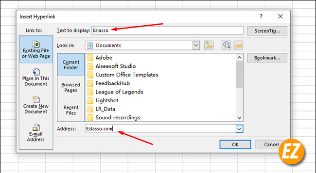 Chèn Link vào ô trong Excel, Cách tạo HyperLink trong Excel cực đơn giản