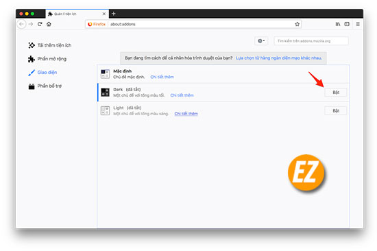 Kích hoạt chế độ Dark Theme trên Firefox