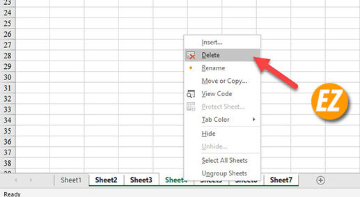 Cách xóa nhiều sheet trong Excel