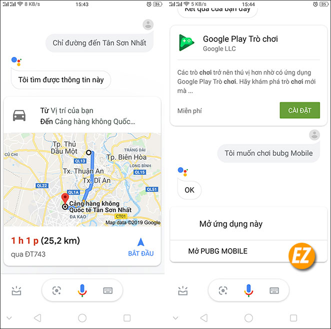 cài đặt app và tìm đường bằng Google Assistant Tiếng Việt