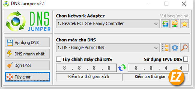 DNS jumper - Đổi DNS máy tính