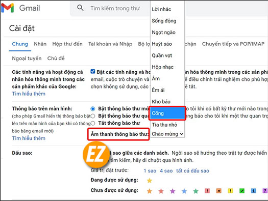 Cách bật thông báo Gmail trên máy tính