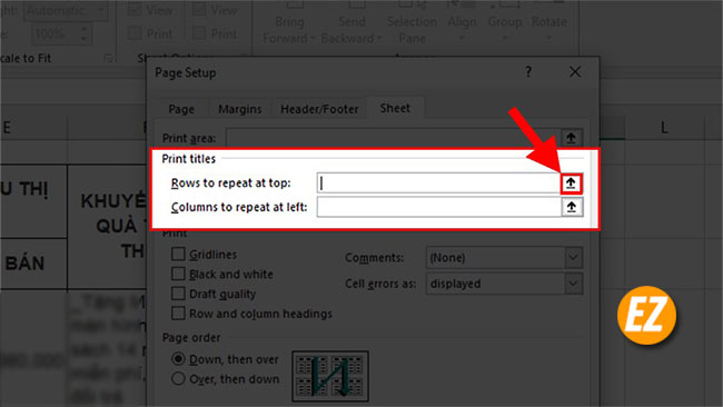 Cách lặp lại tiêu đề trong Excel