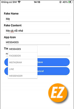 Cách fake tin nhắn Iphone chế tin nhắn Messenger