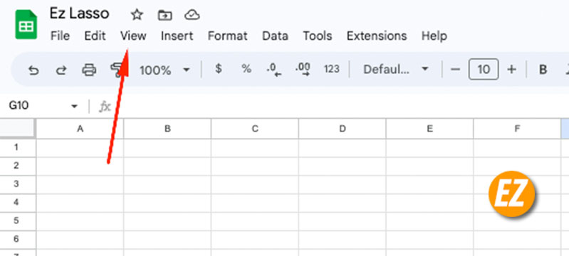 cách ẩn dòng kẻ trong Google Sheet