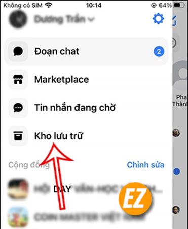 Cách tìm tin nhắn lưu trữ trên facebook