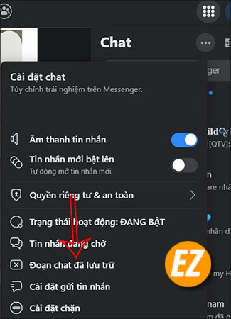 Cách tìm tin nhắn lưu trữ trên facebook