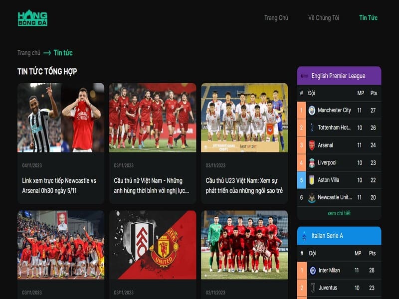 Hangbongda.tv trang cung cấp link trực tiếp bóng đá miễn phí