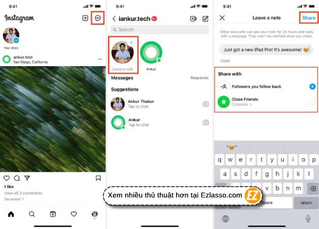 tính năng Notes trên Instagram