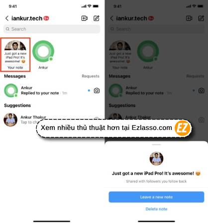 tính năng Notes trên Instagram