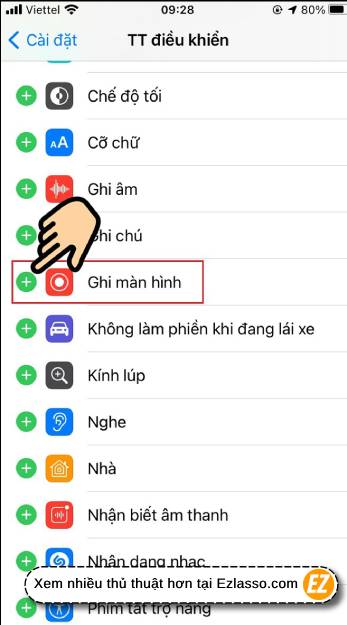 Quay màn hình iPhone có ghi âm tiếng