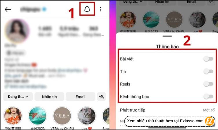 đổi âm thanh thông báo Instagram