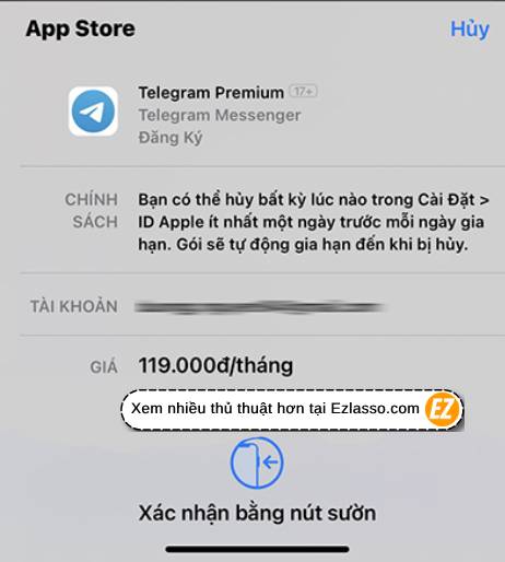 đăng ký telegram premium