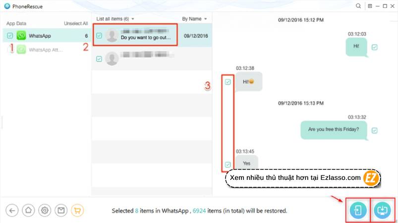 khôi phục tin nhắn trên WhatsApp