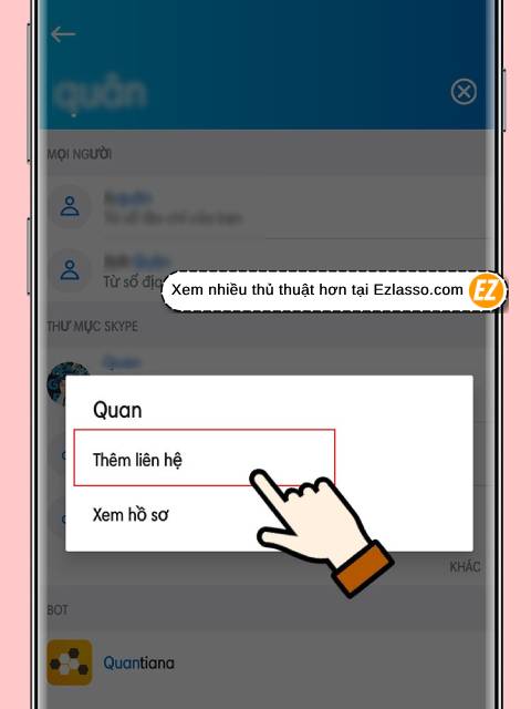 cách kết bạn trên skype