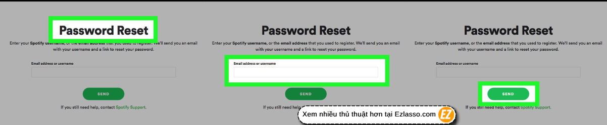 Reset Password Spotify