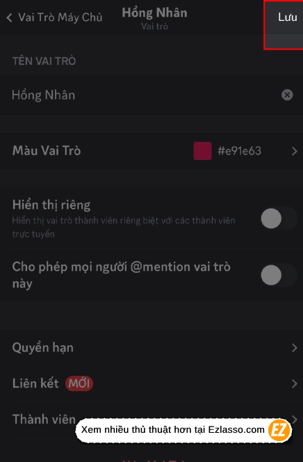 cách đổi màu tên trong discord