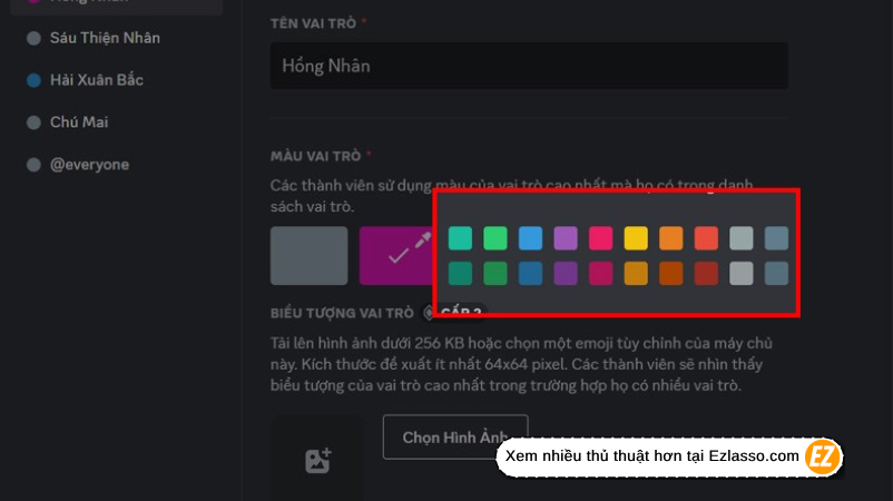 cách đổi màu tên trong discord