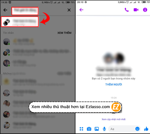 cách tìm nhóm trên messenger