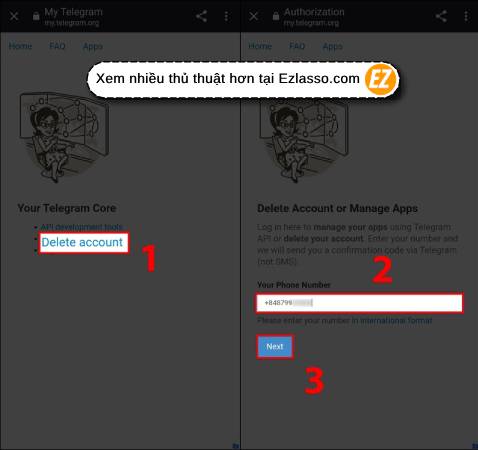Cách Xóa Tài Khoản Telegram