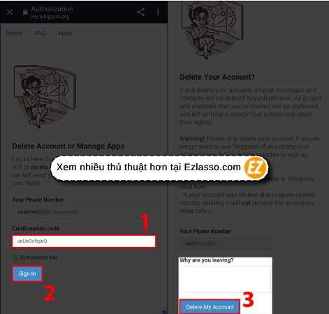 Cách Xóa Tài Khoản Telegram