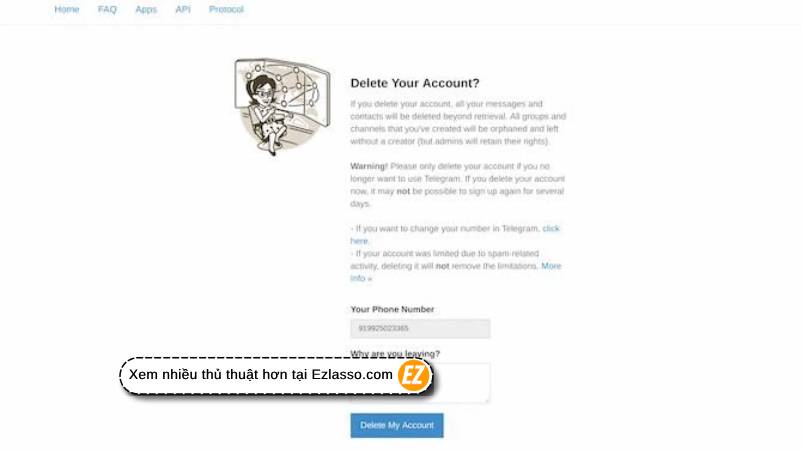 Cách Xóa Tài Khoản Telegram