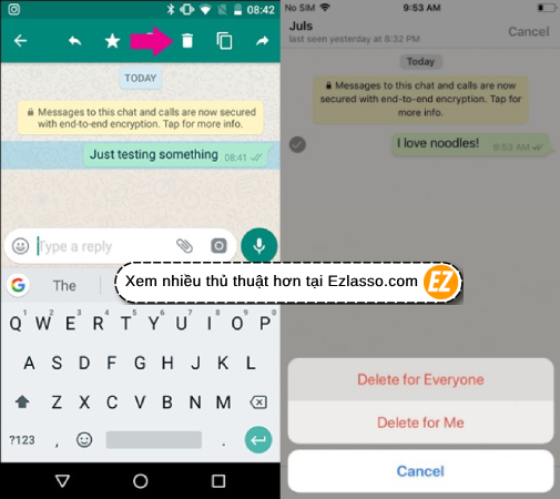 Cách Xóa Tin Nhắn Đã Gửi Trên WhatsApp